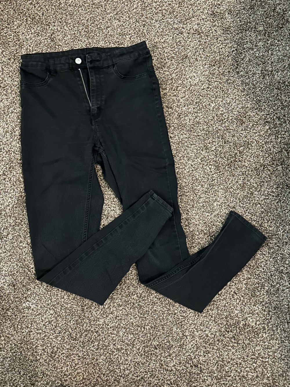 H&M super skinny faded black jeggings